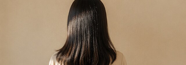 施術後の髪（後ろ姿）